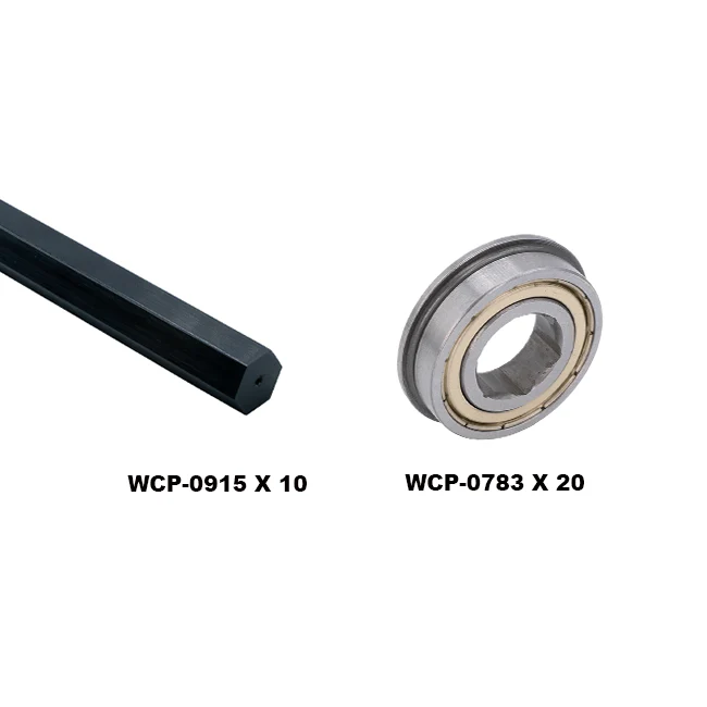 1/2" Hex Shaft Stock & Bearing Bundle