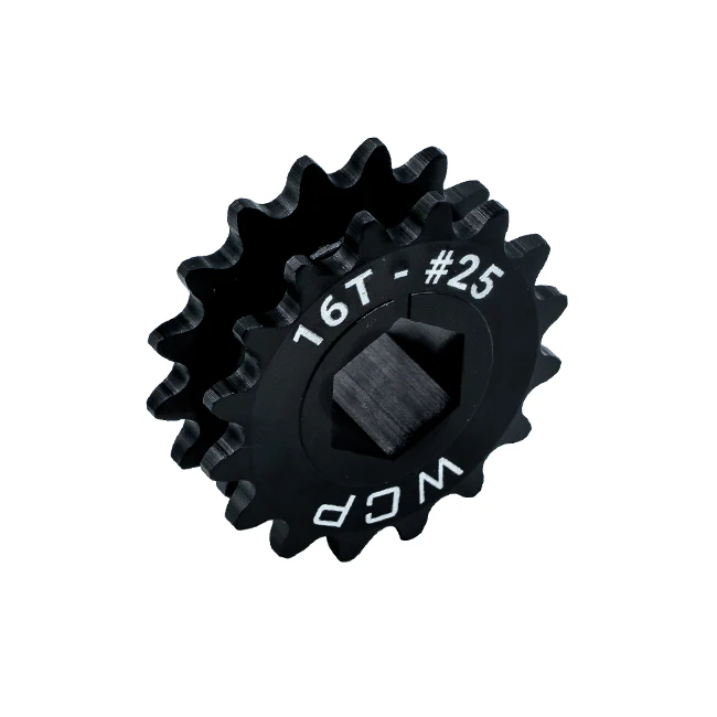 16t Aluminum Hub Double Sprocket (#25 Chain, 1/2" Hex Bore)