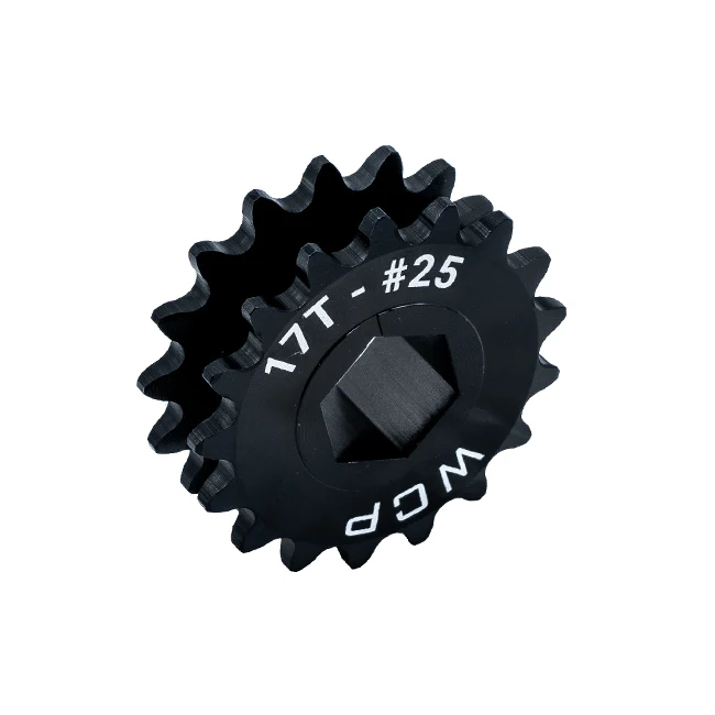 17t Aluminum Hub Double Sprocket (#25 Chain, 1/2" Hex Bore)
