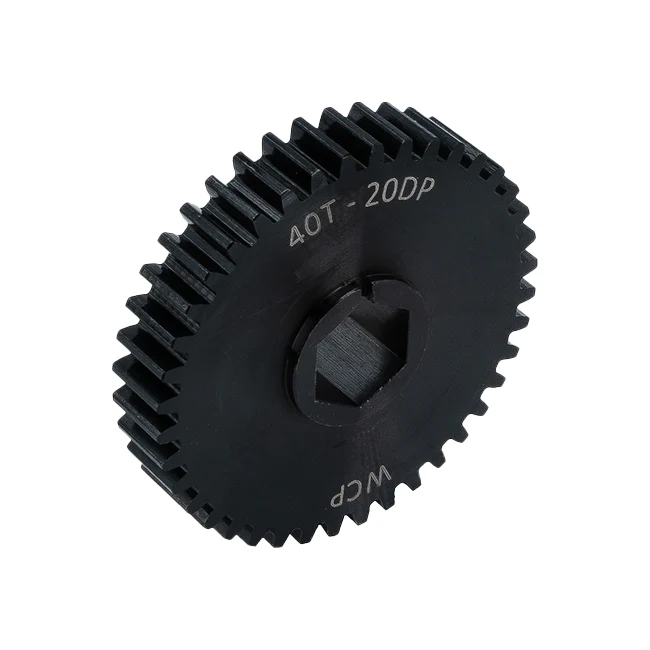 40t Pocketed Steel Spur Gear (20 DP, 1/2" Hex Bore)