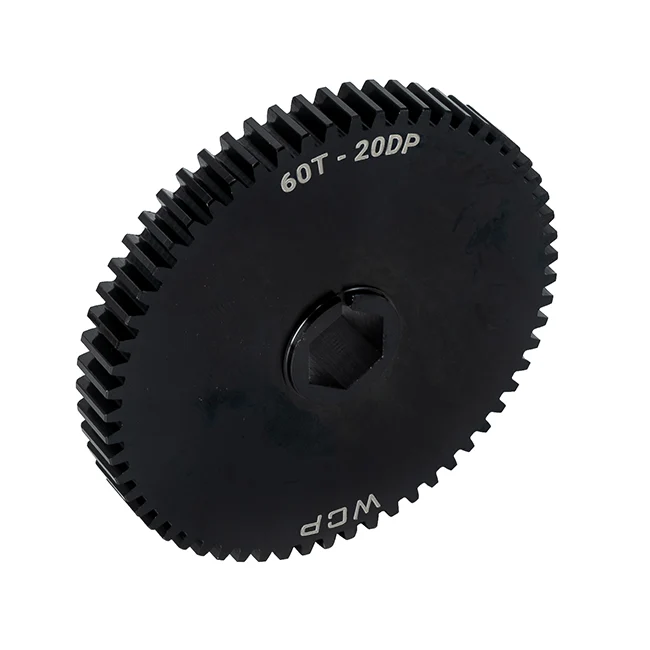 60t Pocketed Steel Spur Gear (20 DP, 1/2" Hex Bore)