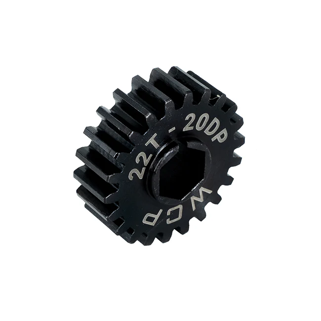 22t Steel Spur Gear (20 DP, 3/8" Hex Bore)