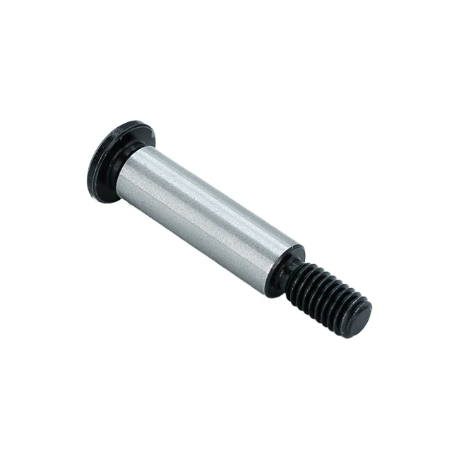 #10-32 x 7/8" L Shoulder Bolt x 1/4" Round (Steel, Ultra Low Profile) (2-Pack)