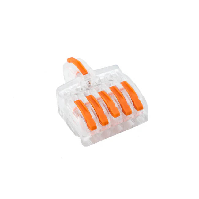 1 to 5 Slot, Clear Wire Lever Nut (10-Pack)