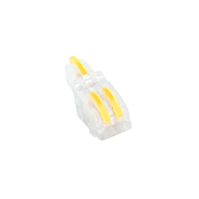1 to 2 Slot Yellow, Clear Wire Lever Nut (10-Pack)