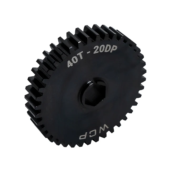 40t Pocketed Steel Spur Gear (20 DP, 3/8" Hex Bore)