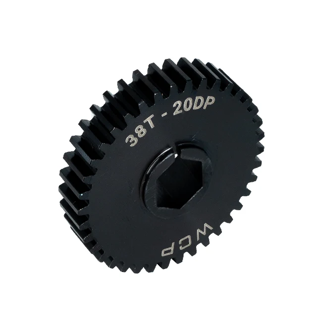 38t Pocketed Steel Spur Gear (20 DP, 1/2" Hex Bore)