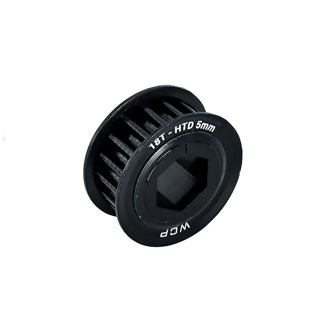 18t x 9mm Wide Aluminum Pulley (HTD 5mm, 1/2" Hex Bore)