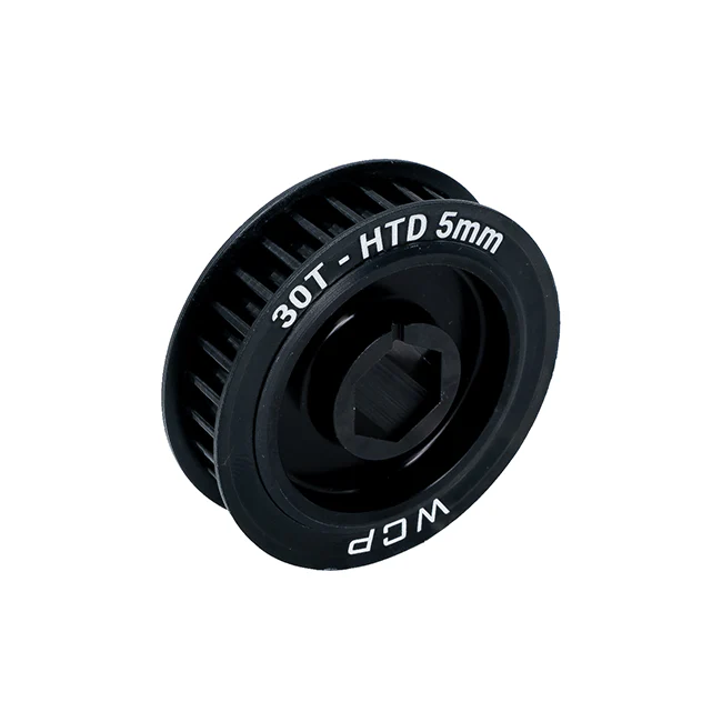 30t x 9mm Wide Aluminum Pulley (HTD 5mm, 1/2" Hex Bore)