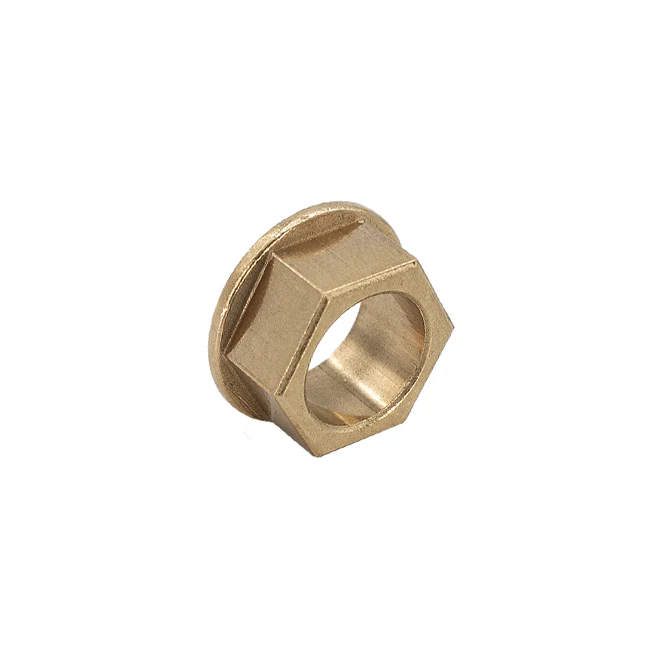 .375" ID x .500" Hex OD x .313" WD (Bronze Flanged Bushing) (6-Pack)