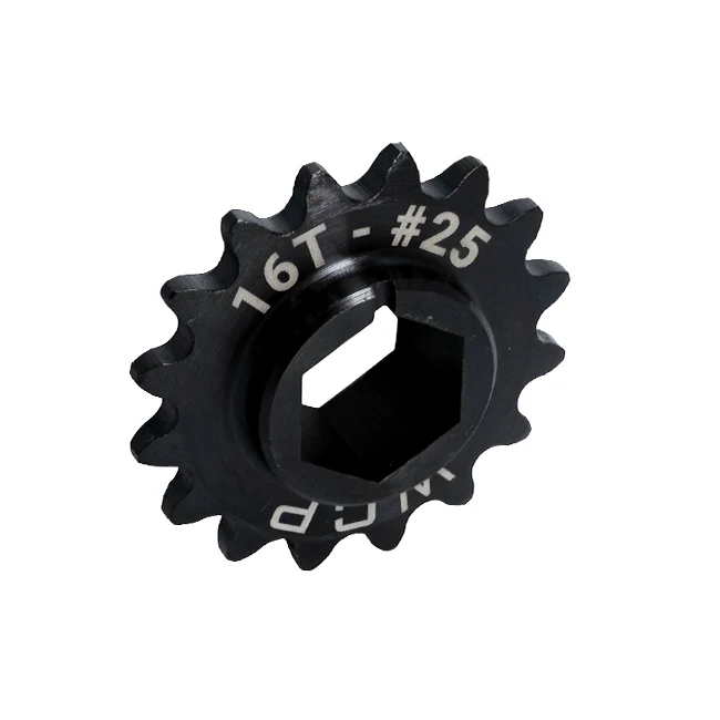 16t Steel Double Hub Sprocket (#25 Chain, 1/2" Hex Bore)