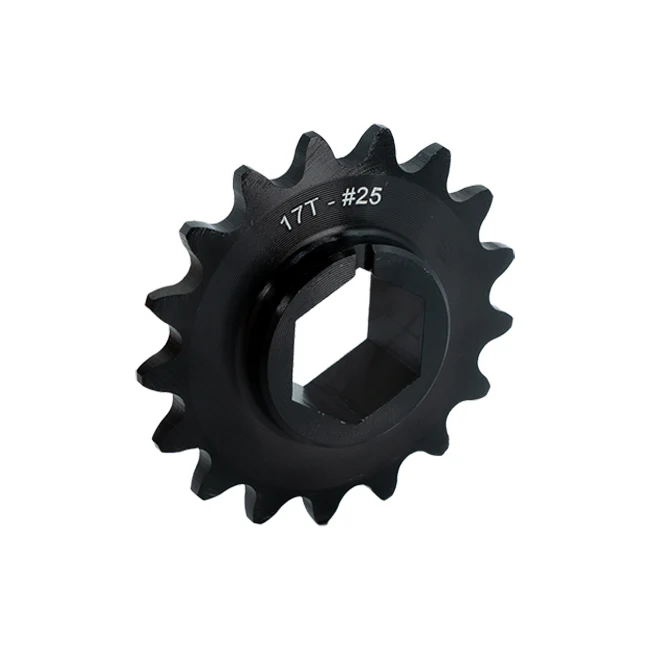 17t Aluminum Double Hub Sprocket (#25 Chain, 1/2" Hex Bore)