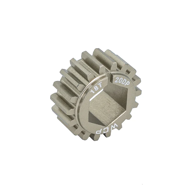18t Aluminum Spur Gear (20 DP, 1/2" Hex Bore)