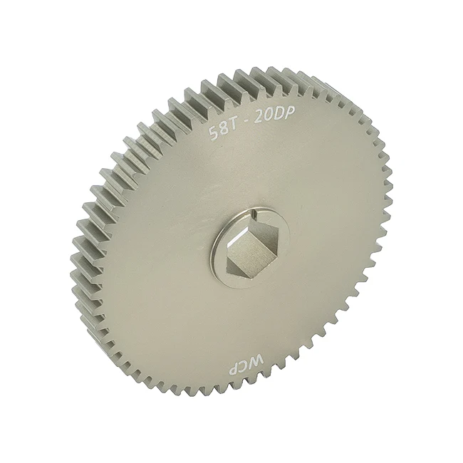 58t Aluminum Spur Gear (20 DP, 1/2" Hex Bore)