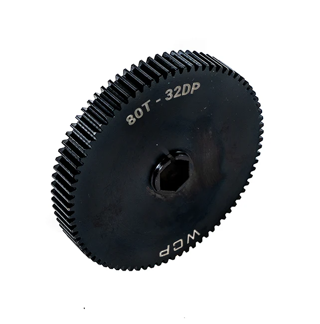80t Steel Spur Gear (32 DP, 3/8" Hex Bore)