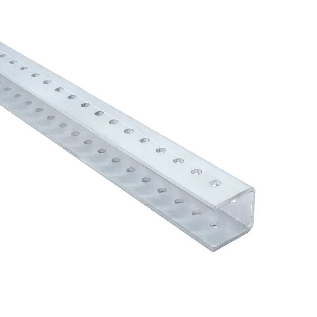 1" x 1" x 1" x 0.090" Aluminum C-Channel with Hole Pattern (47")