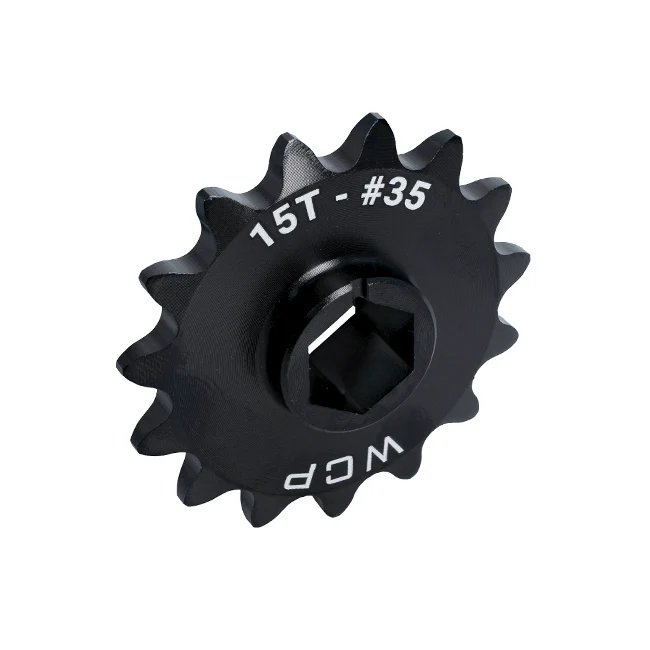 15t Aluminum Double Hub Sprocket (#35 Chain, 1/2" Hex Bore)
