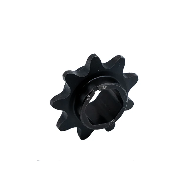 9t Steel Double Hub Sprocket (#35 Chain, 1/2" Rounded Hex Bore)