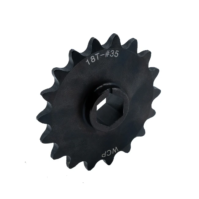18t Steel Double Hub Sprocket (#35 Chain, 1/2" Hex Bore)