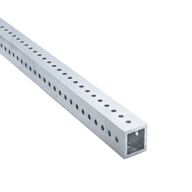 1" x 1" x 0.125" Aluminum Tube Stock with Hole Pattern (47")