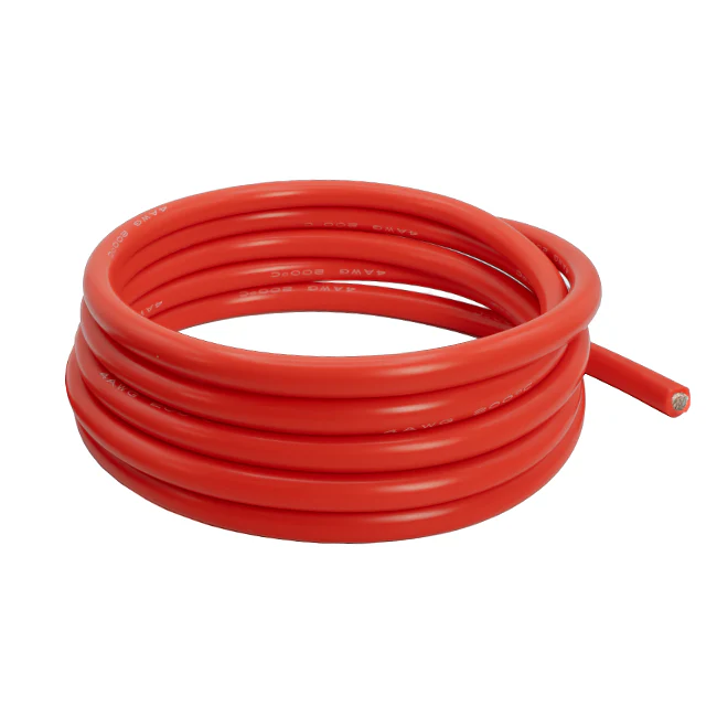 4 AWG Silicone Battery Wire (Red, 10ft)