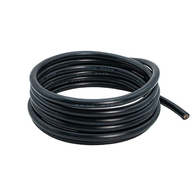 6 AWG Silicone Battery Wire (Black, 10ft)