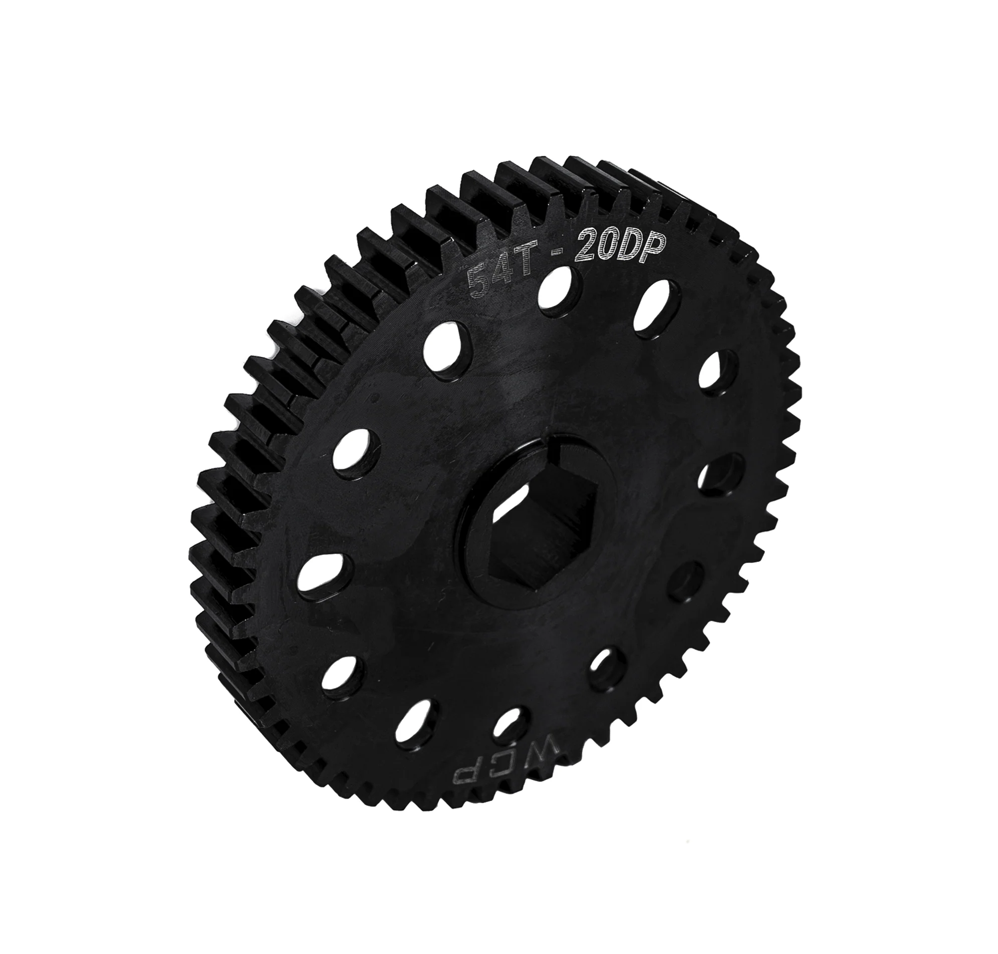 54t Pocketed Steel Spur Gear with MotionX (20 DP, 1/2" Hex Bore)