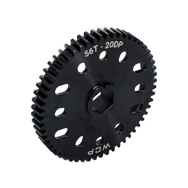 56t Pocketed Steel Spur Gear with MotionX (20 DP, 1/2" Hex Bore)