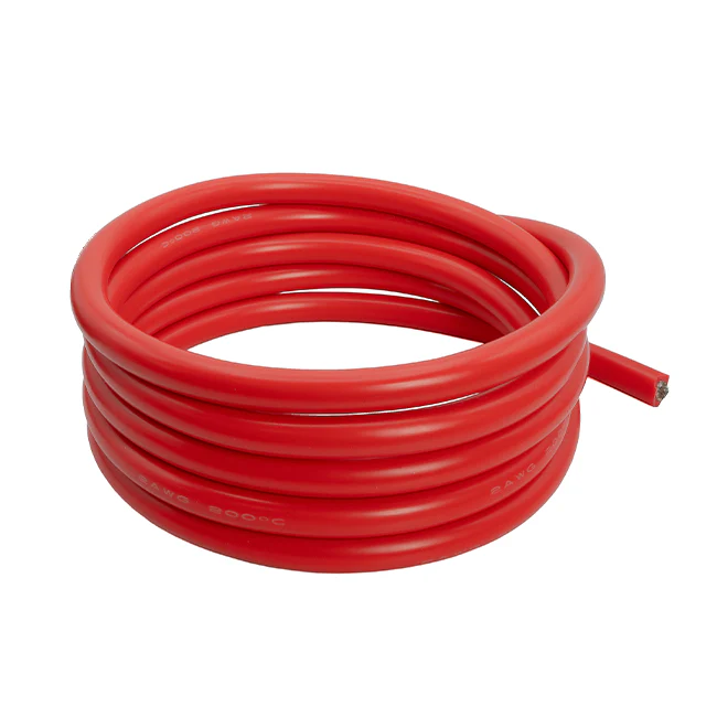 2 AWG Silicone Battery Wire (Red, 10ft)