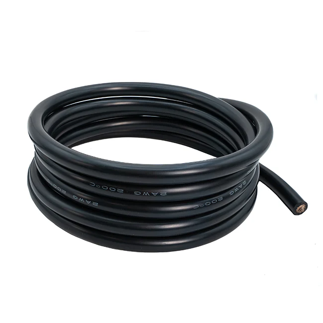 2 AWG Silicone Battery Wire (Black, 10ft)