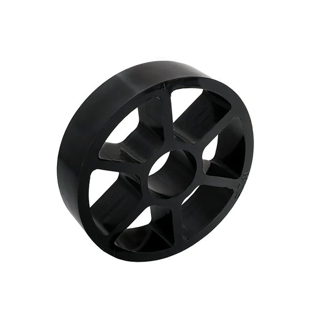 4" OD x 1" Wide 6 Spoke Straight Flex Wheel (1-1/4" Round Stretch, 45A)