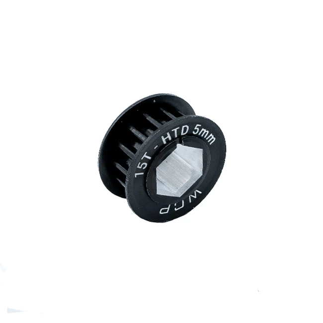 15t x 9mm Wide Aluminum Pulley (HTD 5mm, 1/2" Hex Bore)