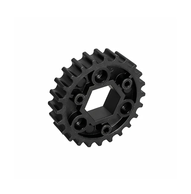 24t x 5/16" Wide Plastic Pulley Slice (HTD 5mm, 1/2" Hex Bore)