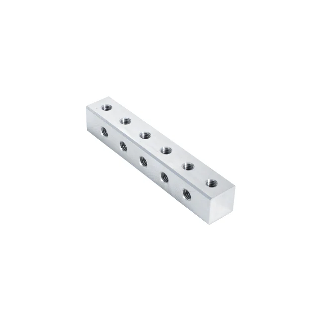 3" L x 0.5" x 0.5" Aluminum Nutstrip (#10-32, 0.500" Spacing)