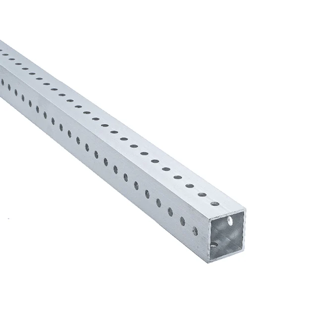1" x 1" x 0.093" Aluminum Tube Stock with Hole Pattern (47")