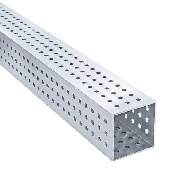 2" x 2" x 0.093" Aluminum Tube Stock with Hole Pattern (47")