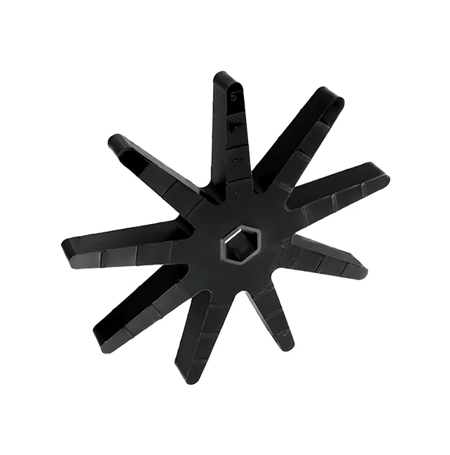 9T x 5" OD x 1/2" Wide Star Flex Wheel (1/2" Hex, 45A)