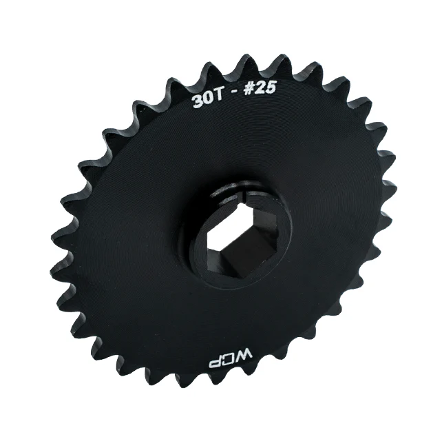 30t Aluminum Double Hub Sprocket (#25 Chain, 1/2" Hex Bore)