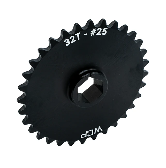 32t Aluminum Double Hub Sprocket (#25 Chain, 1/2" Hex Bore)