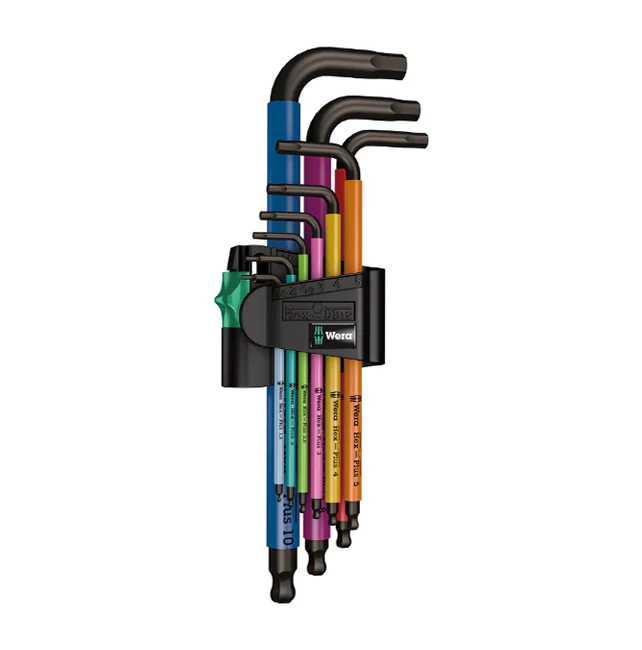 Hex-Plus Multicolour L-key Set (Metric, 9 Pieces)