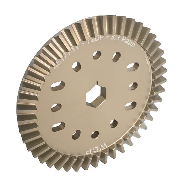 45t 3:1 Aluminum Bevel Gear (15t:45t, 12 DP, 1/2" Hex Bore)